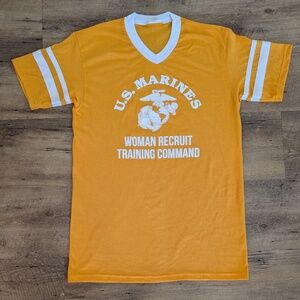 Marine Corps Women Recruit Training Command Gold Stripe Women's Tee